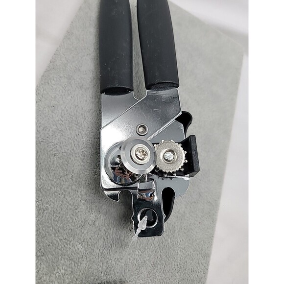 New 7.5" Tall Manual Compact Cooking Kitchen Can Opener Silver Black - Picture 9 of 10